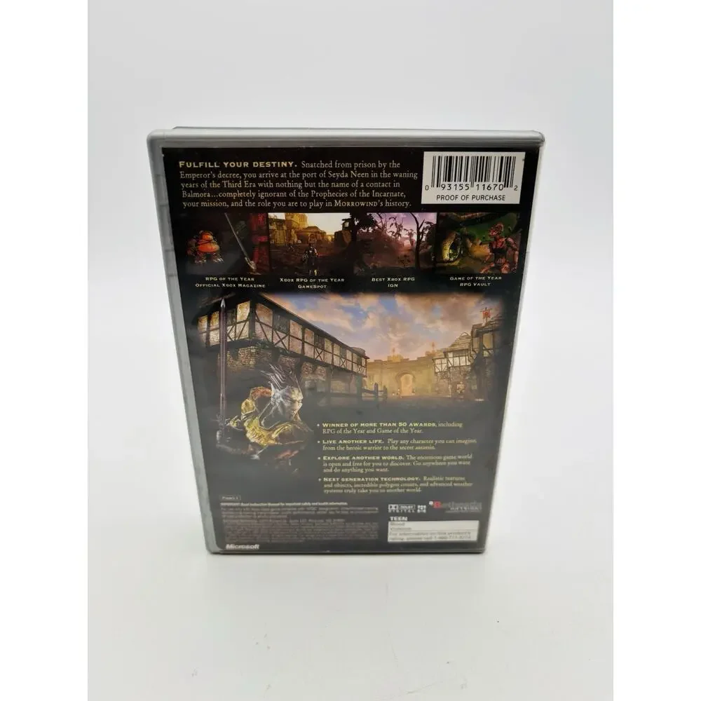 The Elder Scrolls III: Morrowind Platinum Hits Edition - Xbox - Tested Works VG